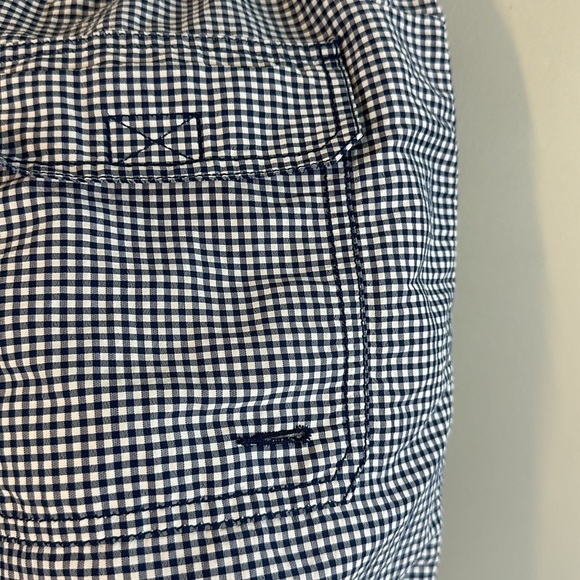 Vineyard Vines Whale Logo Blue and White Gingham Swim Trunks Size L - Picture 9 of 16